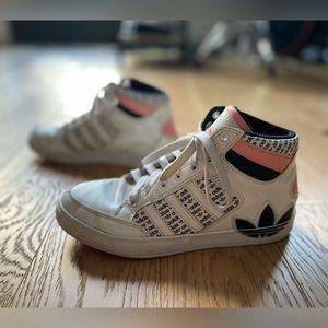 Adidas white sneakers - size 6